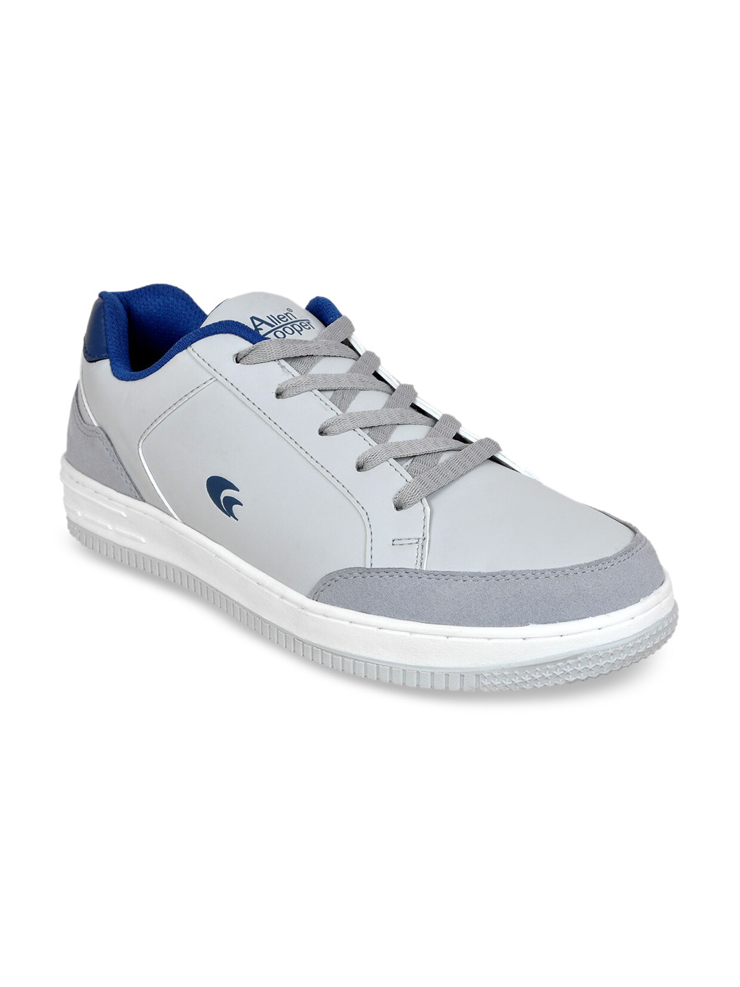 Allen Cooper Men Grey PU Sneakers
