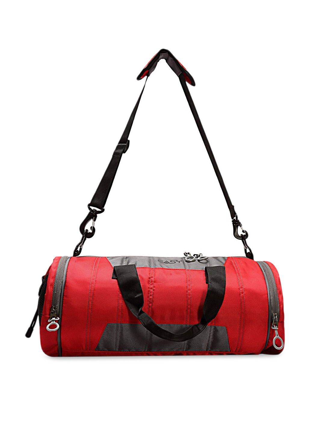 EASY Red & Black Solid Medium Duffel Bag
