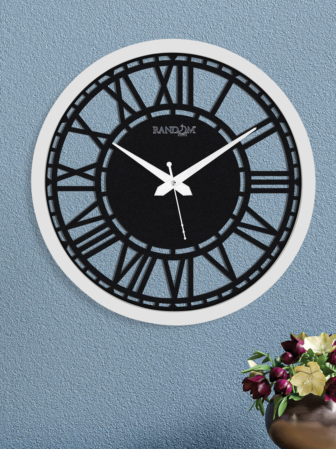RANDOM Black & White Contemporary 30 cm Analogue Wall Clock