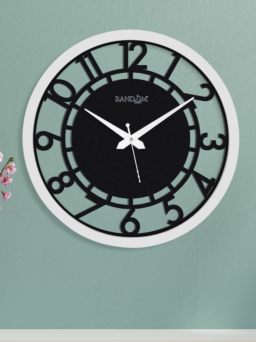 RANDOM Black & White Contemporary Wall Clock