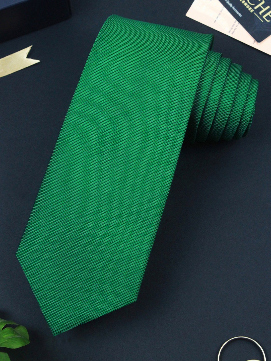 PELUCHE Men Green Broad Tie