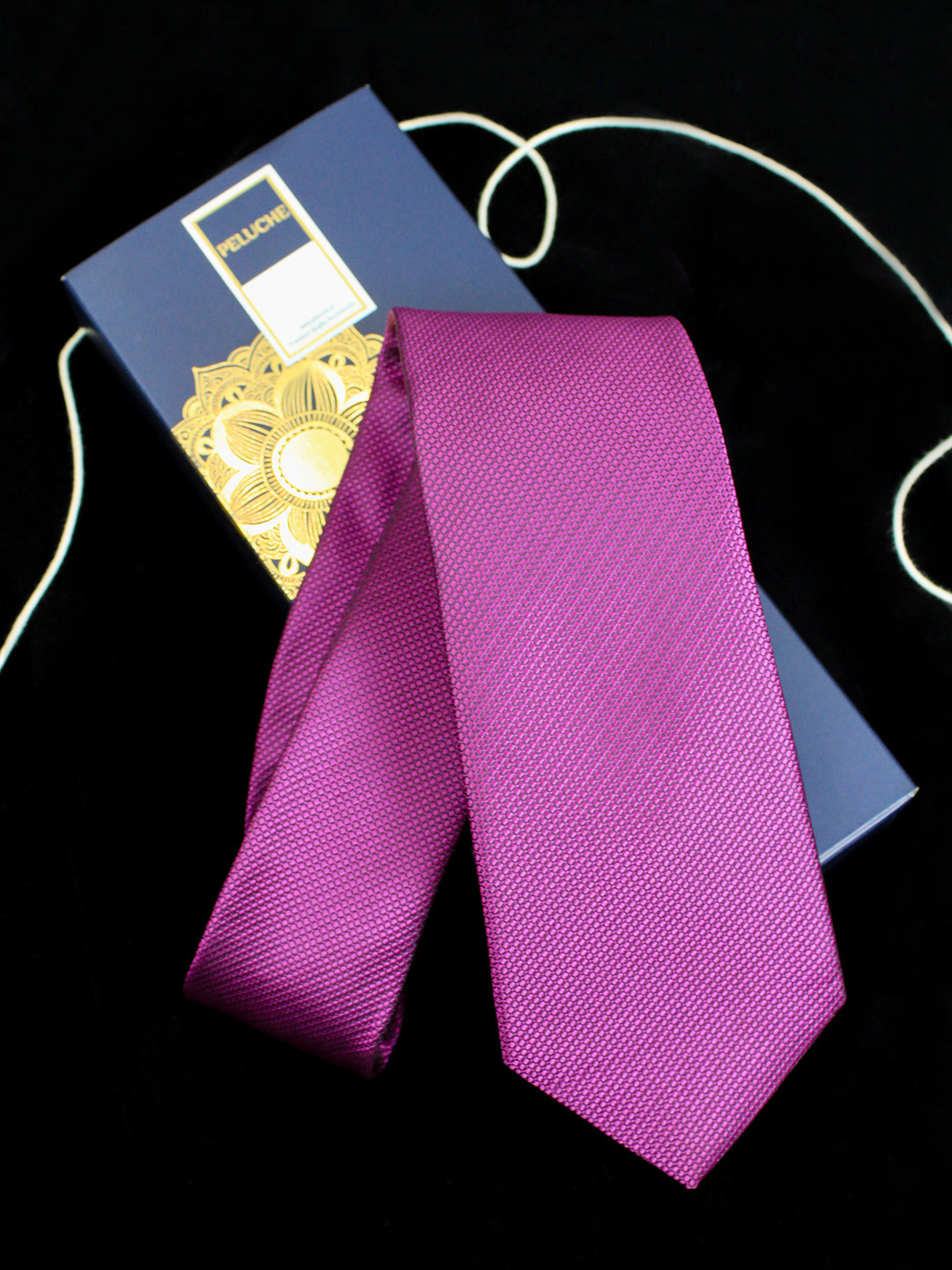 PELUCHE Men Purple Broad Tie