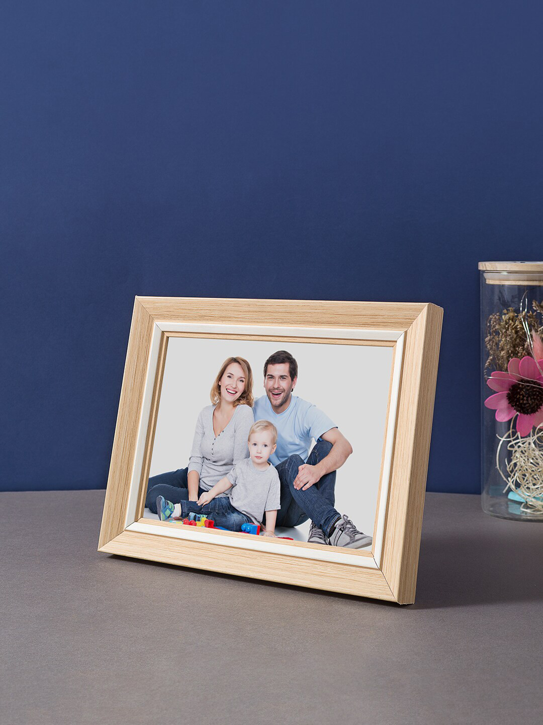 Golden Peacock Unisex Beige-Coloured Table-Top Photo Frames