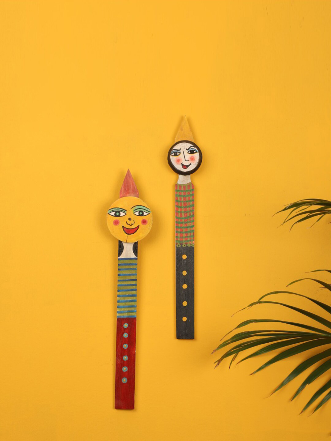 AAKRITI ART CREATIONS Dumbledore & Harry Wood Matte Hanging Hall 2Pcs Wall Hangings-16In