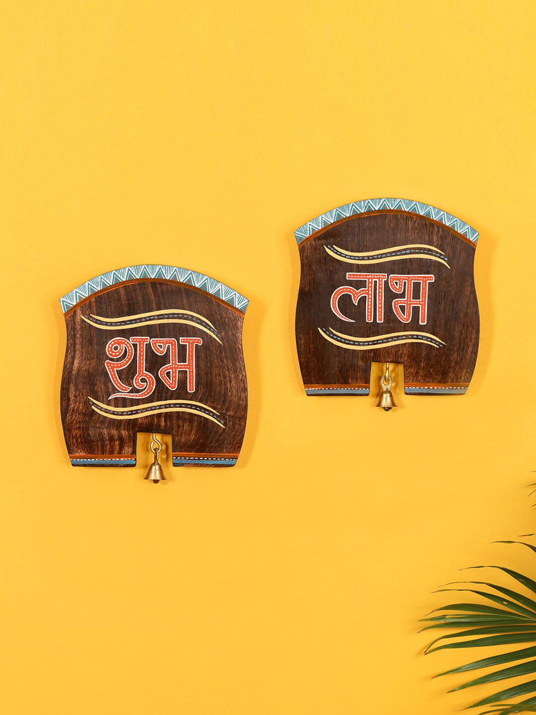 AAKRITI ART CREATIONS Auspicious Wood Ethnic Motifs Matte Hall Spiritual Wall Decor-7In