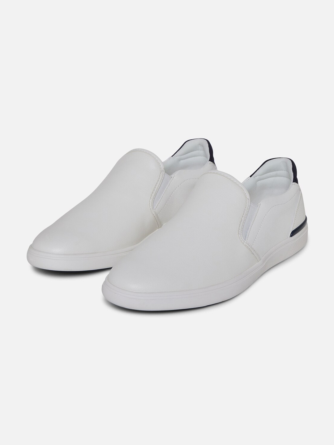 ALDO Men White Solid Slip-On Sneakers
