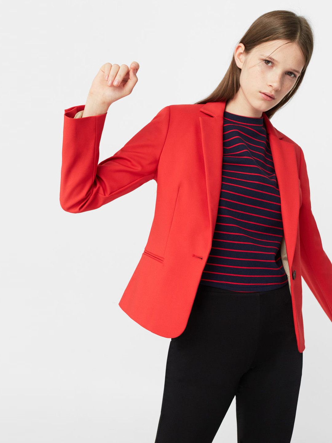 mango red blazer