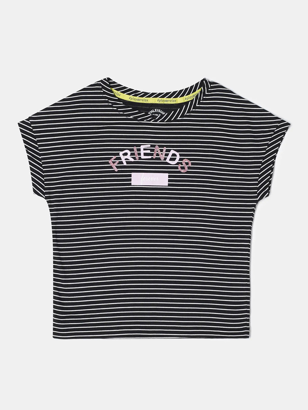 Jockey Girls Super Combed Cotton Printed Relaxed Fit Short Sleeve Tshirt-AG47