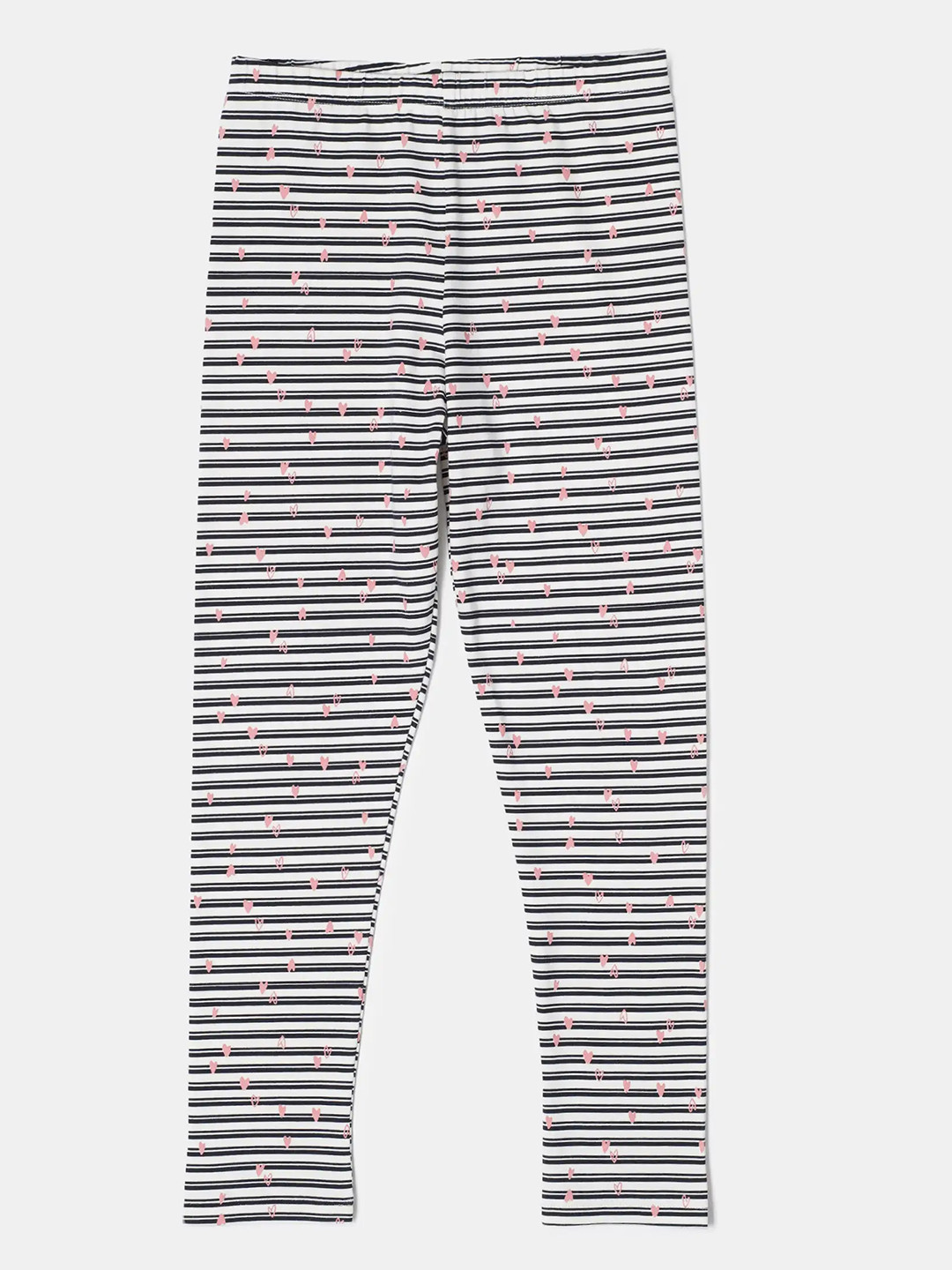 Jockey Girls Super Combed Cotton Elastane Stretch Printed Slim Fit Leggings-UG08