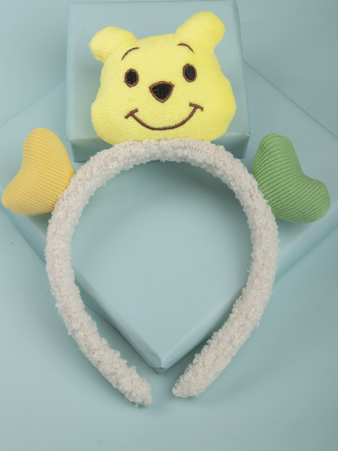 Arendelle Girls Yellow & Grey Fur Hairband