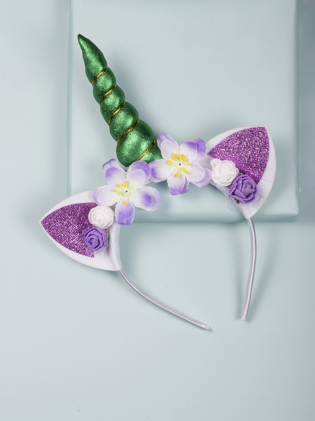 Arendelle Green Unicorn Horn Hairband with Ears