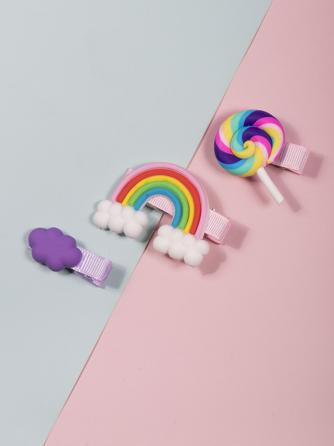 Arendelle Girls Multicoloured Set of 3 Alligator Hair Clip