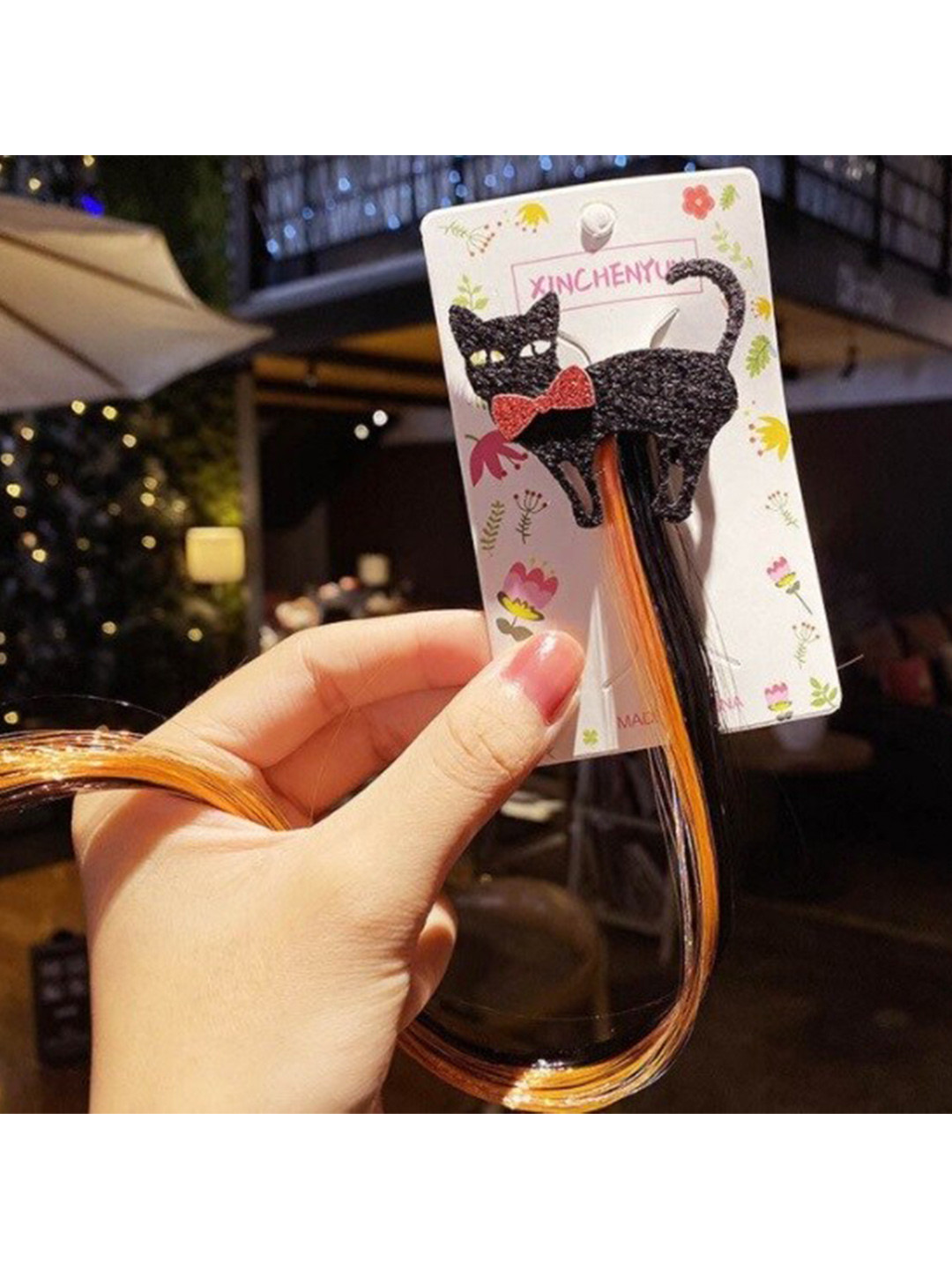 Arendelle Girls Black Alligator Hair Clip with Extensions