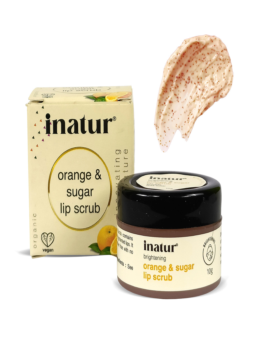 Inatur Orange Oil & Sugar Lip Scrub 10 g