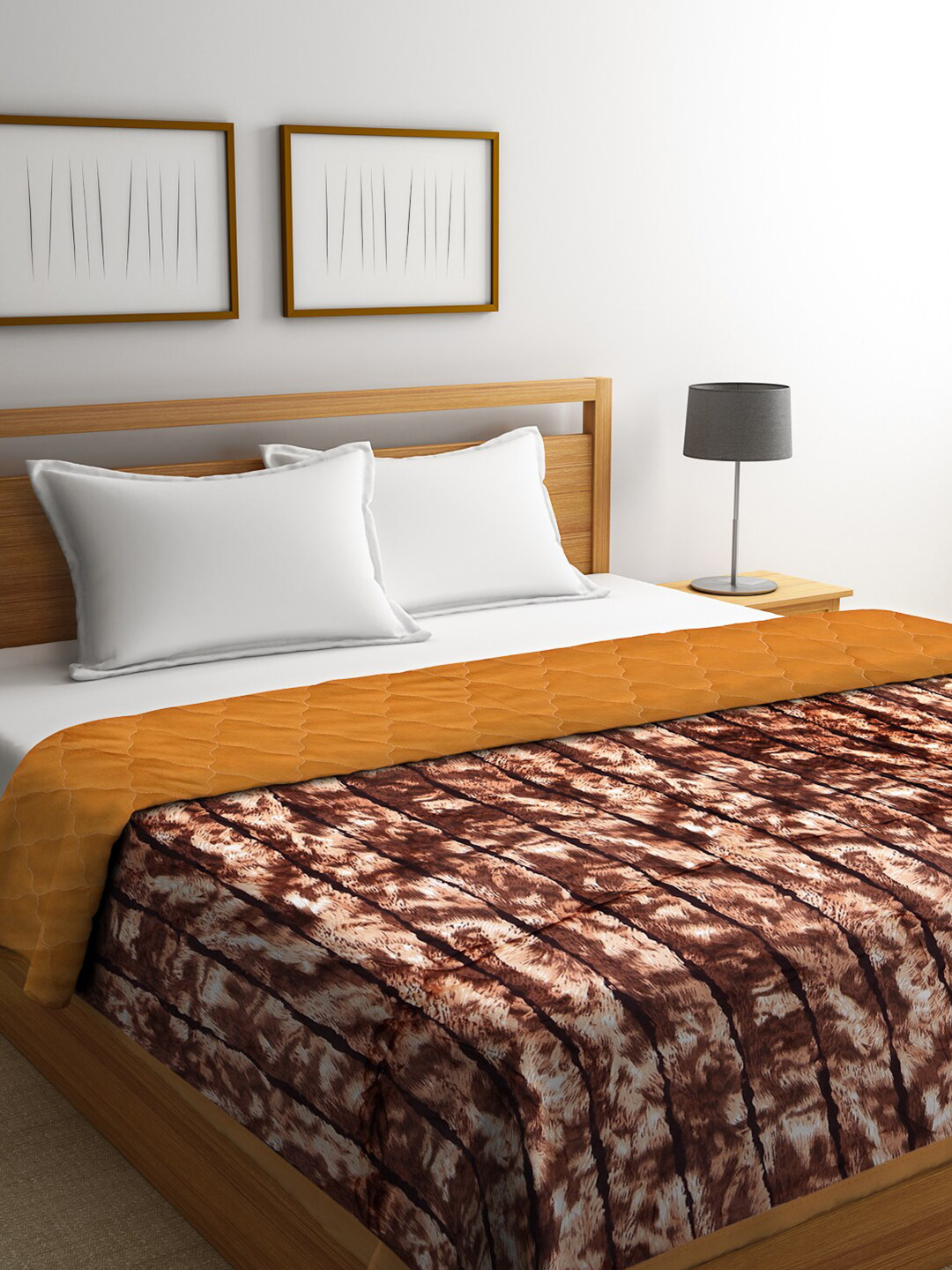 Dhrohar Brown 500 GSM Double Bed Blanket