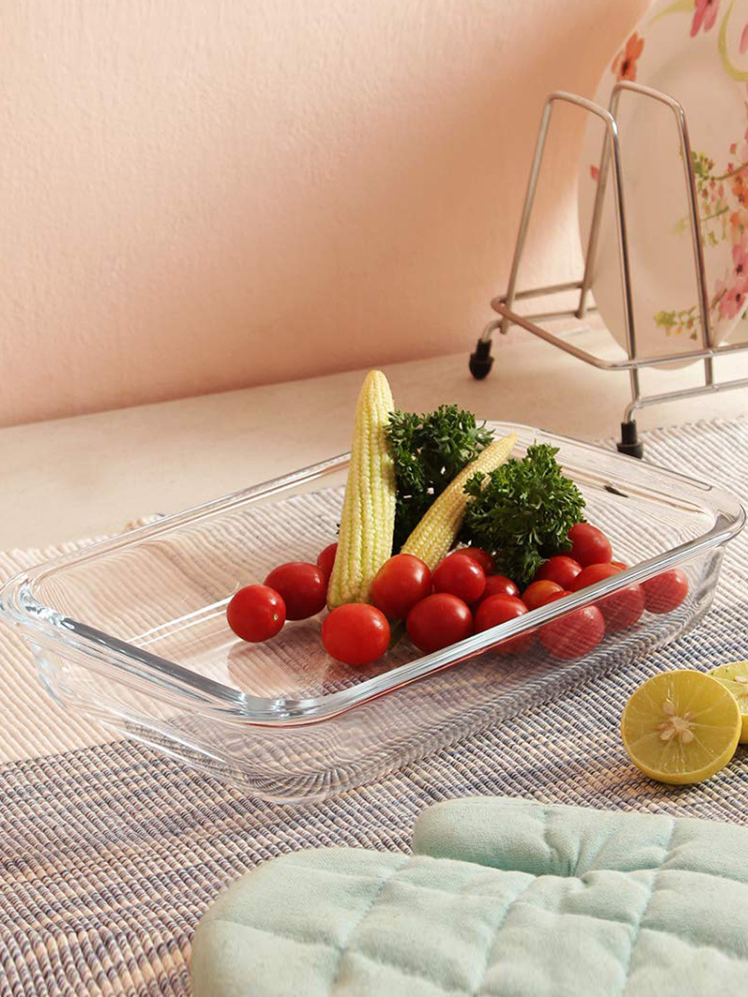 Femora Set Of 2 Transparent Solid Bakeware Dish
