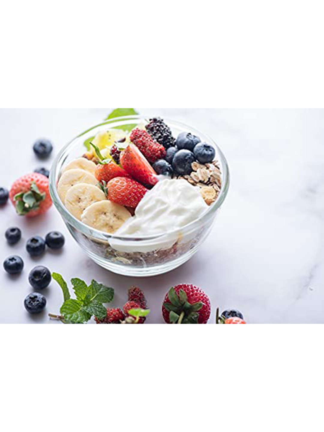 Femora Transparent Solid Borosilicate Glass Mixing Bowl
