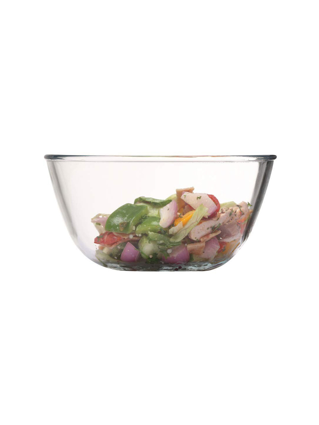 Femora Transparent Solid Borosilicate Glass Microwave Safe 3600ML Mixing Bowl
