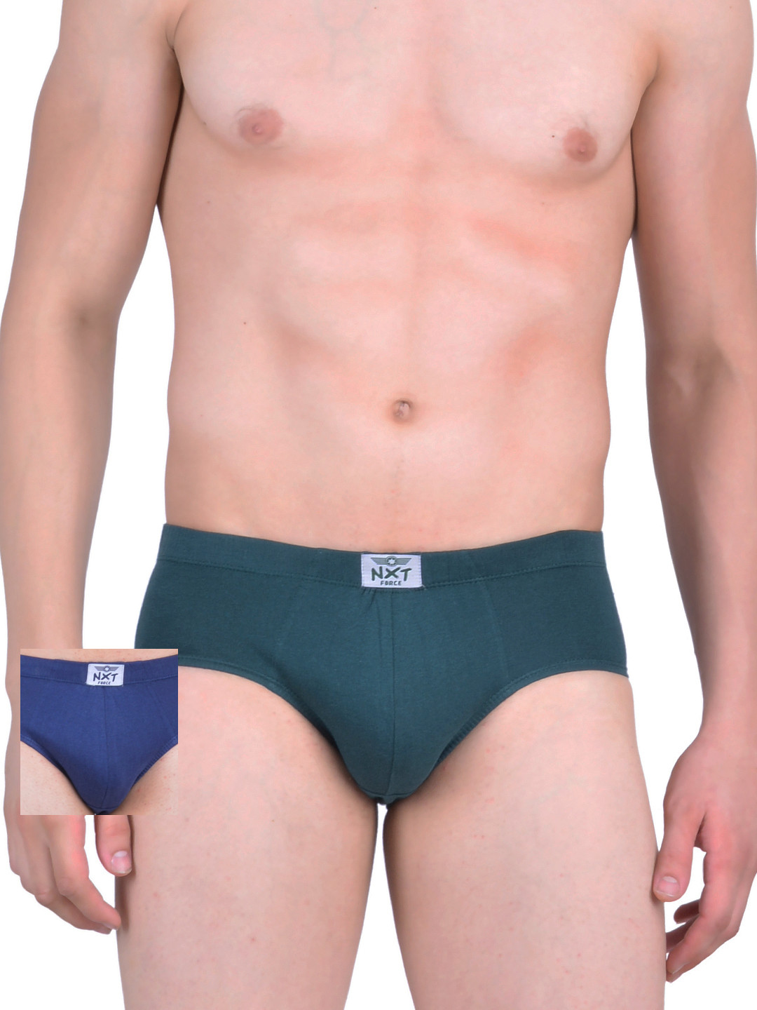 Force NXT Pack Of 2 Men Super Combed Cotton Four Way Stretch Brief