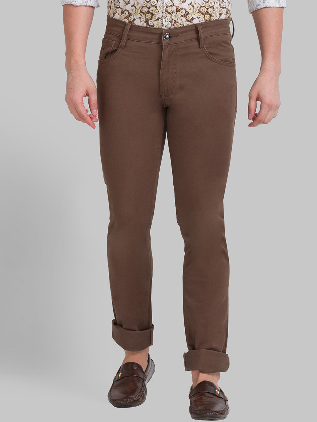 Parx Men Brown Skinny Fit Jeans