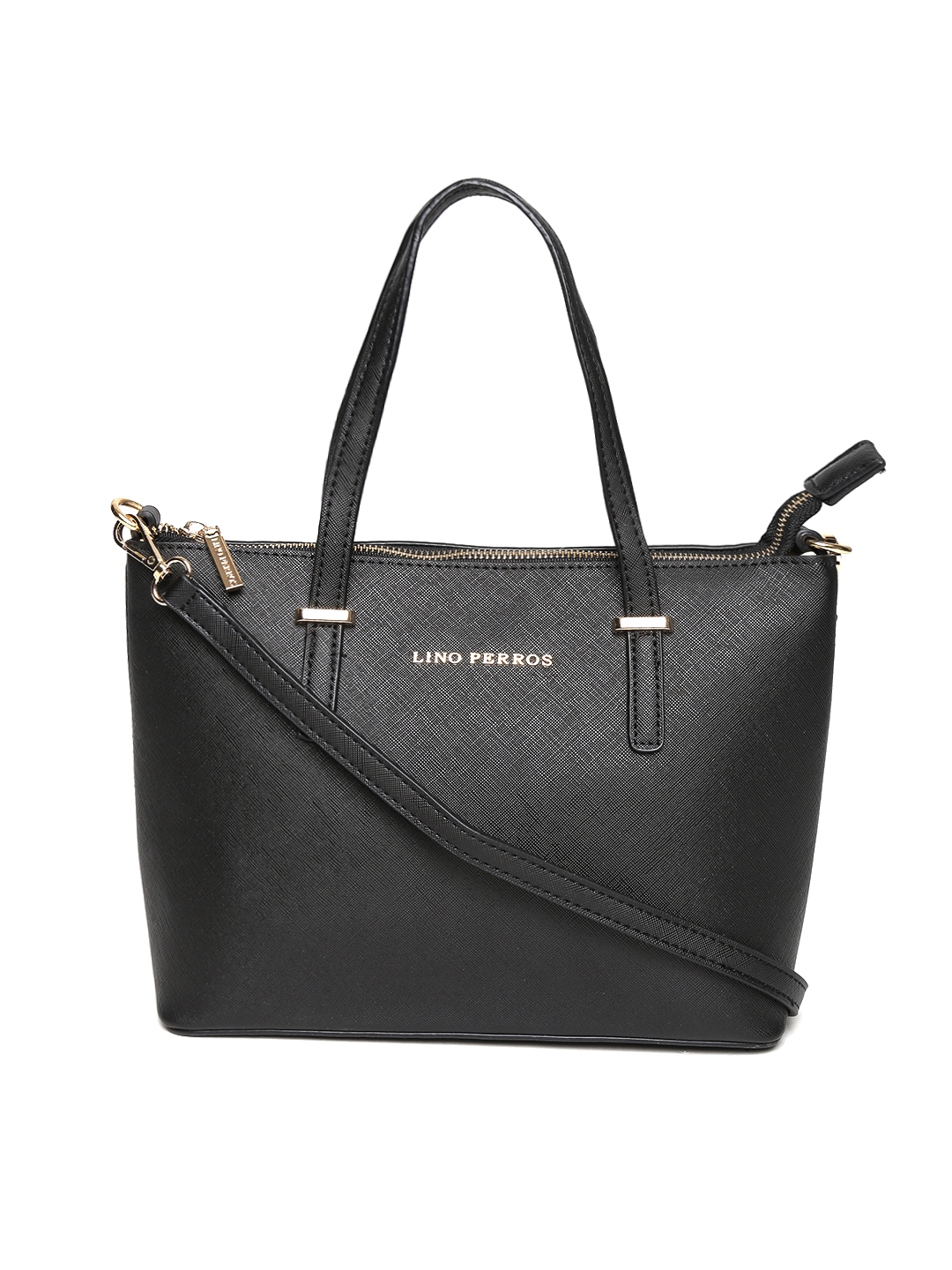 Buy LINO PERROS Womens Black Coloured Satchel Bag