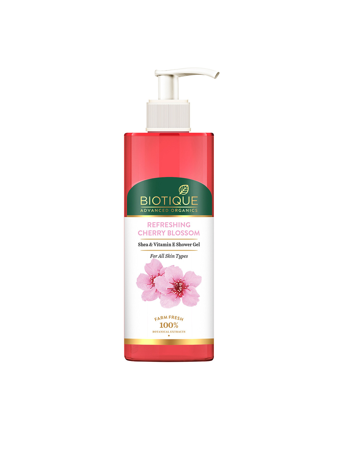 Biotique Refreshing Cherry Blossom Shower Gel with Shea & Vitamin E - 200 ml