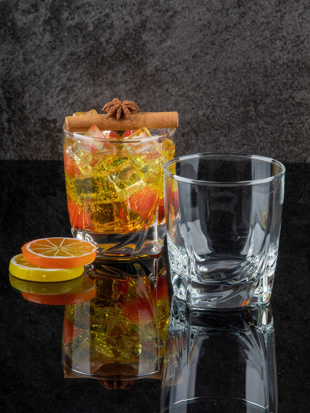 GOODHOMES Set of 6 Transparent Glass Juice Tumbler