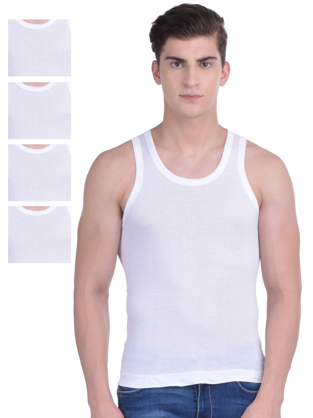 Force NXT Pack Of 5 Men Super Combed Cotton Vest
