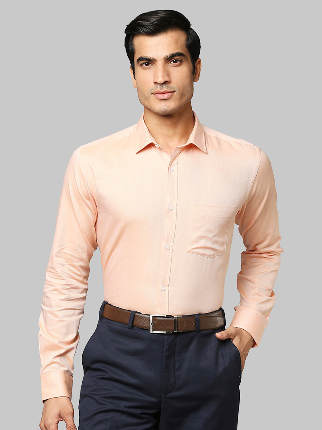 Park Avenue Men Orange Slim Fit Formal Shirt