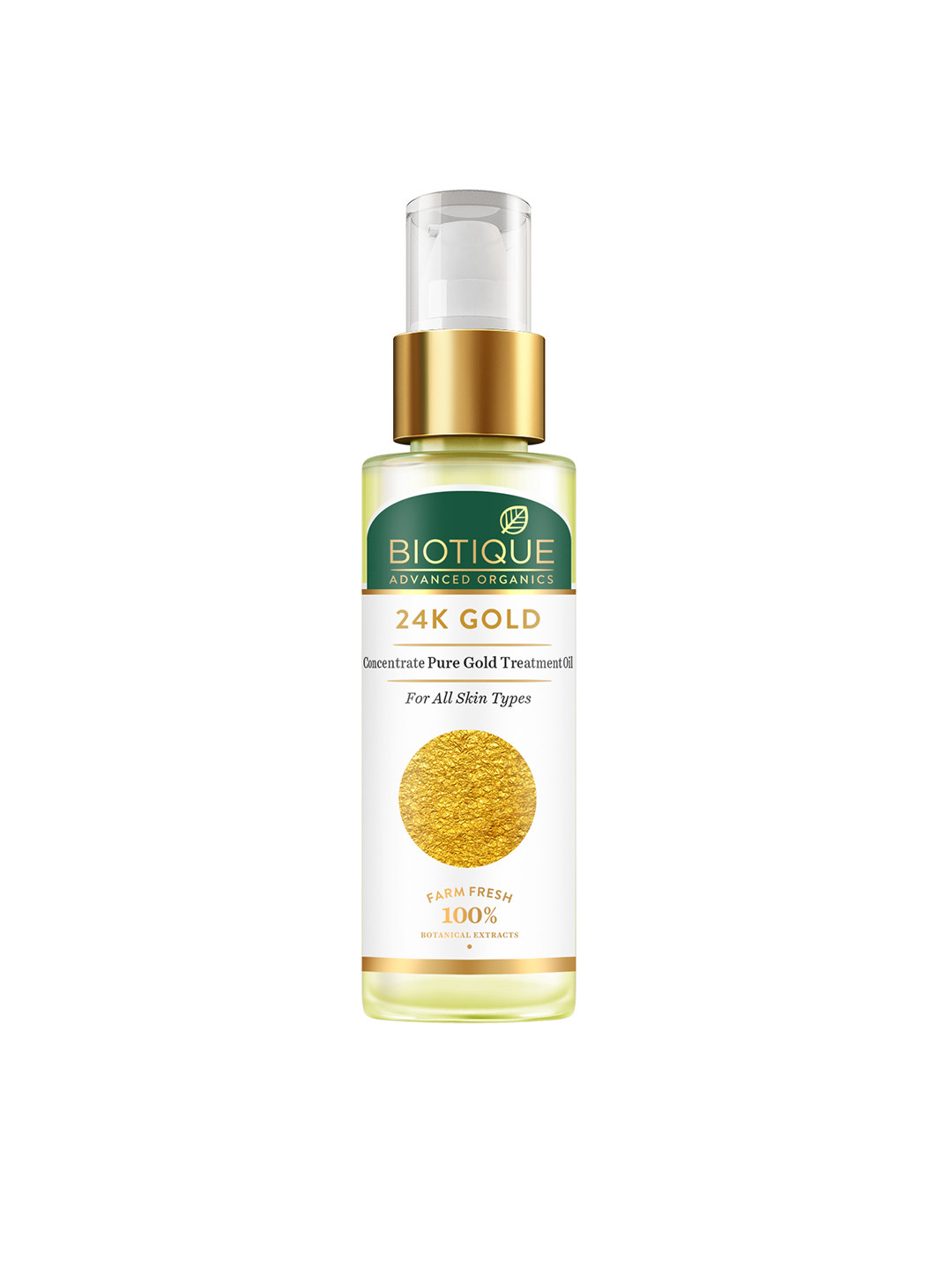 Biotique Advanced Organics 24K Gold Concentrate Pure Gold Treatment Oil - 30ml