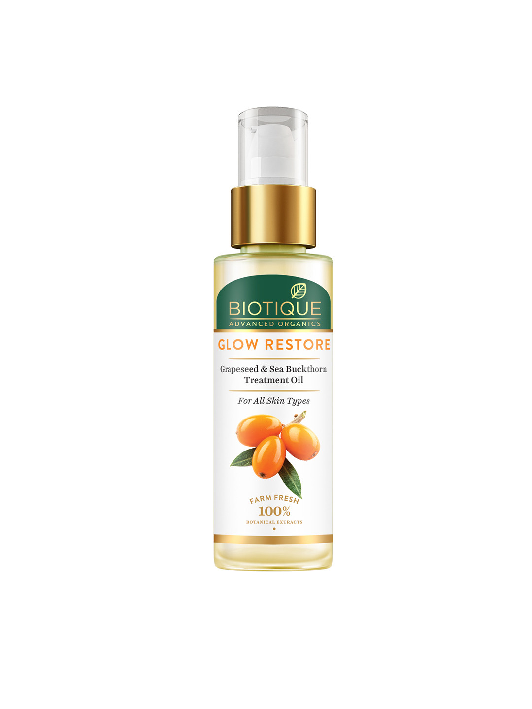 Biotique Advanced Organics Glow Restore Grapeseed & Sea Buckthorn Treatment Oil - 30ml