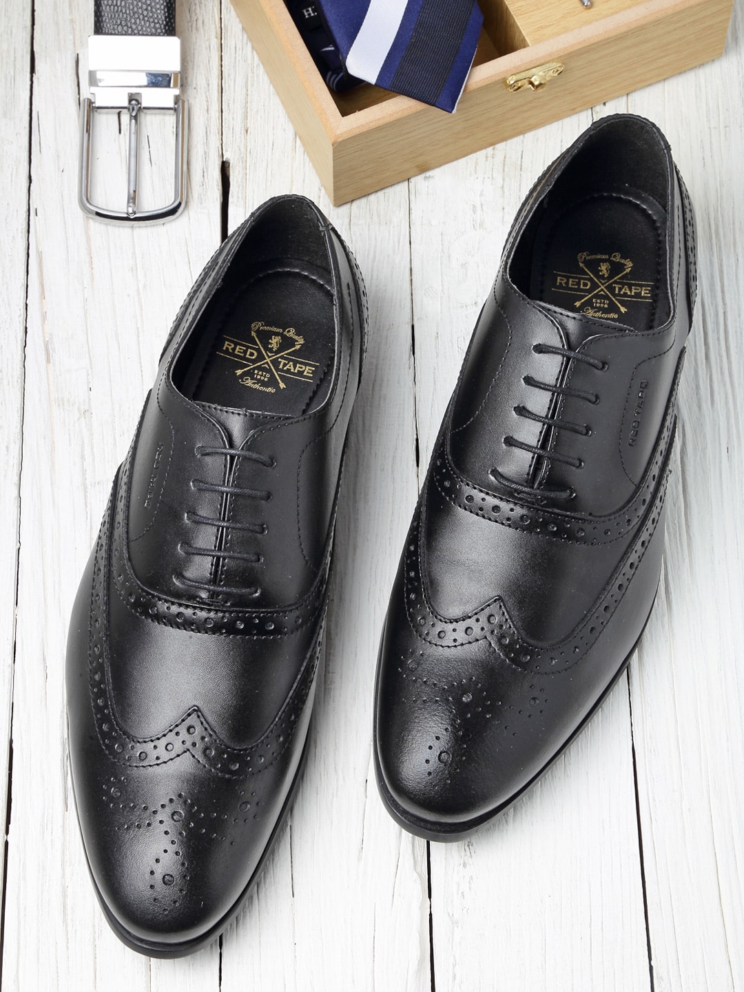 Red tape black oxford shoes new arrivals