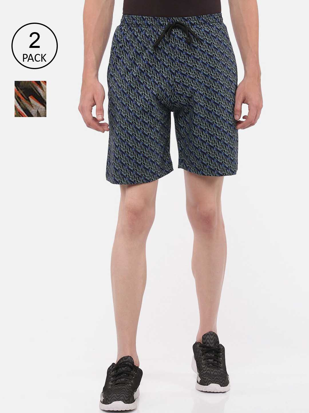 Dollar All Over Print  Bermuda Shorts With One Side Zipper