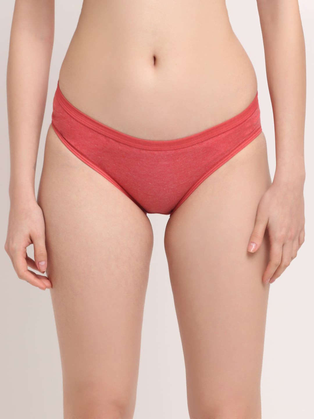 Friskers Women Red Solid Cotton Hipster Briefs O-321-03-S