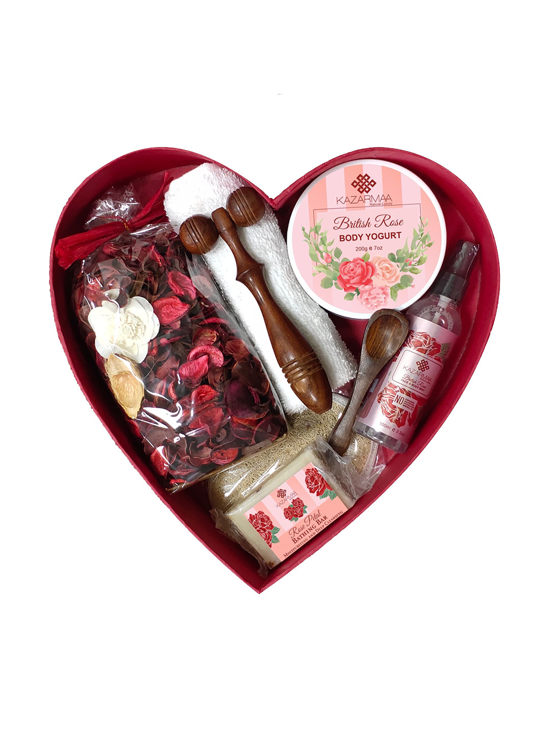 KAZARMAA Red Romantic Rose Heart Gift Set