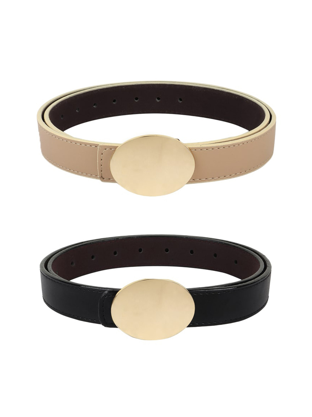 Kastner Women Set of 2 Brown & Black 2 Belt