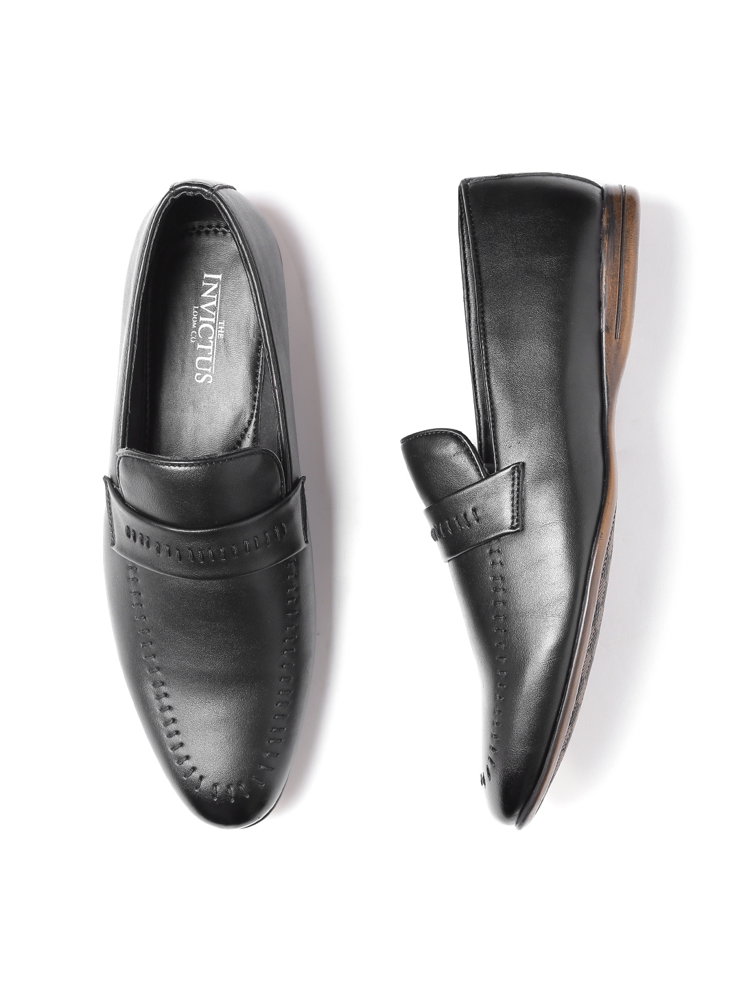 INVICTUS Men Black Semiformal Slip Ons