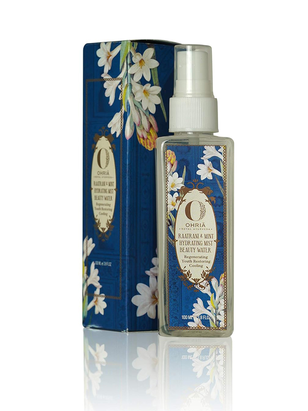 Ohria Ayurveda Raatrani & Mint Refreshing & Hydrating Facial Mist Beauty Water- 100ml