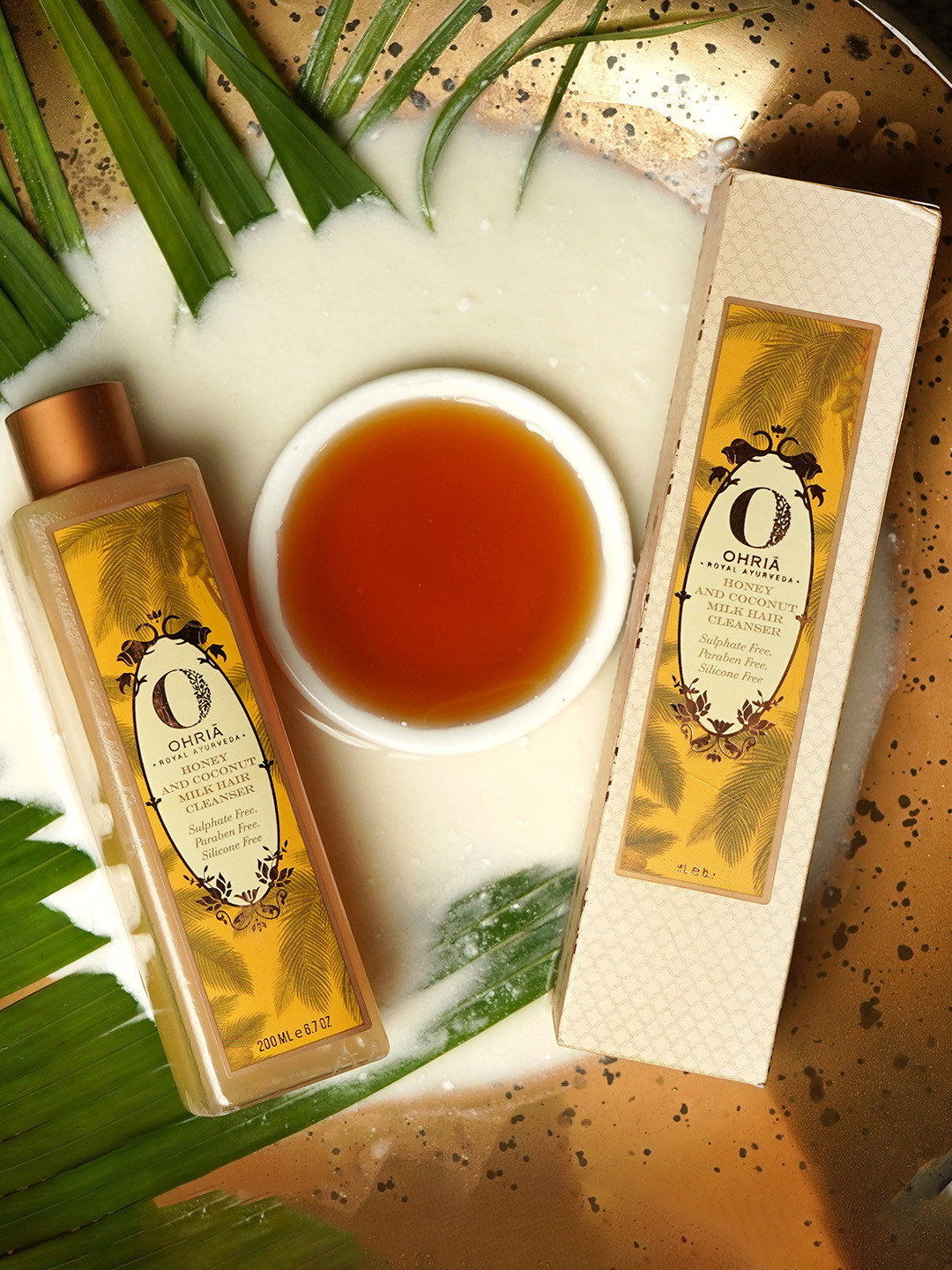 OHRIA AYURVEDA Sulphate Free Honey & Coconut Milk Hair Cleanser For Hydrating 200ml