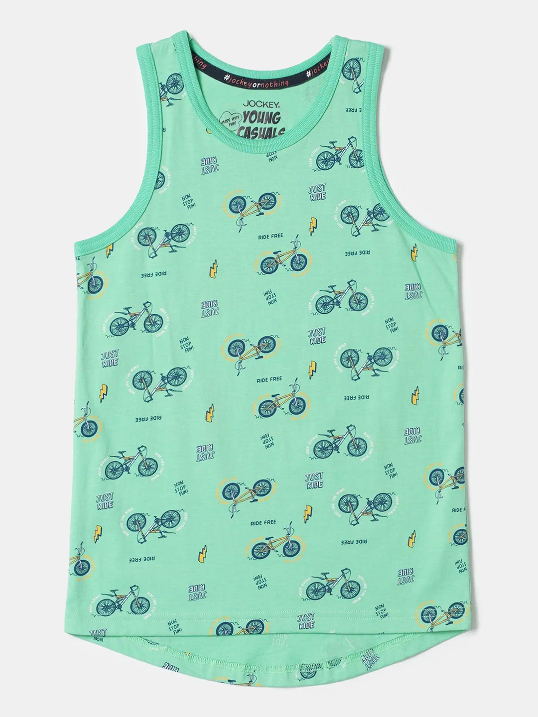 Jockey Boys Super Combed Cotton Printed Round Neck Tank Top-CB01