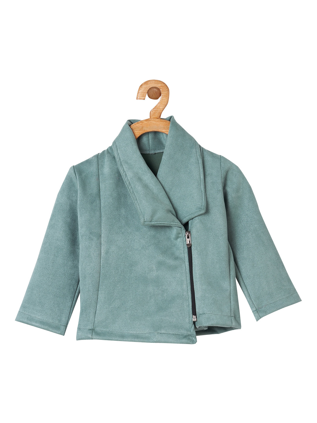 PICCOLO Girls Blue Suede Tailored Jacket