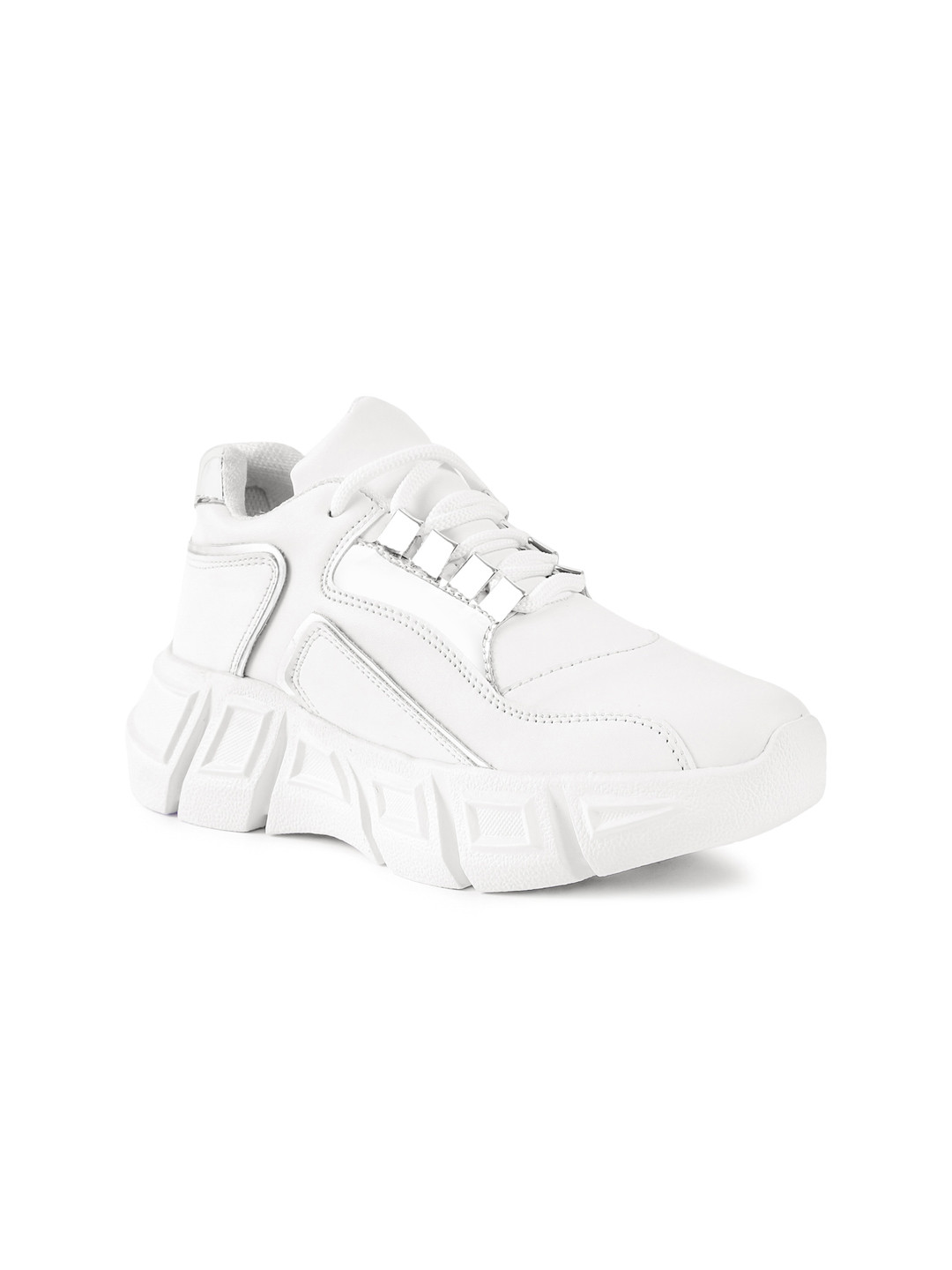 VENDOZ Women White Lightweight Sneakers
