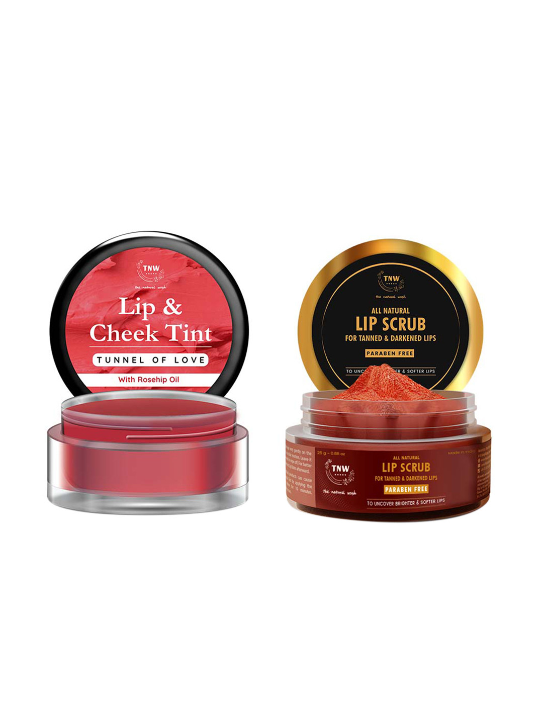TNW the natural wash Lip Scrub With Lip & Cheek Tint - Tunnel Of Love