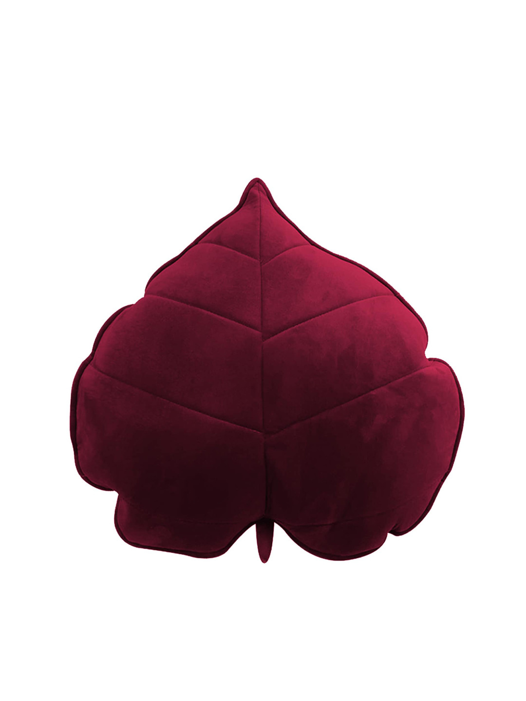 STYBUZZ Kids Maroon Textured & Quilted Filled Cushion