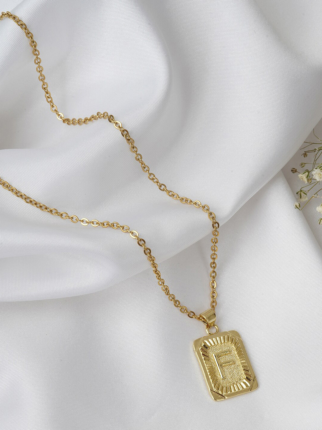 JOKER & WITCH Gold-Toned Alphabet F Gold-Plated Necklace