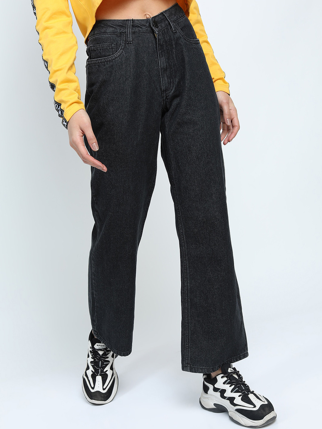 Tokyo Talkies Women Black Flared Jeans