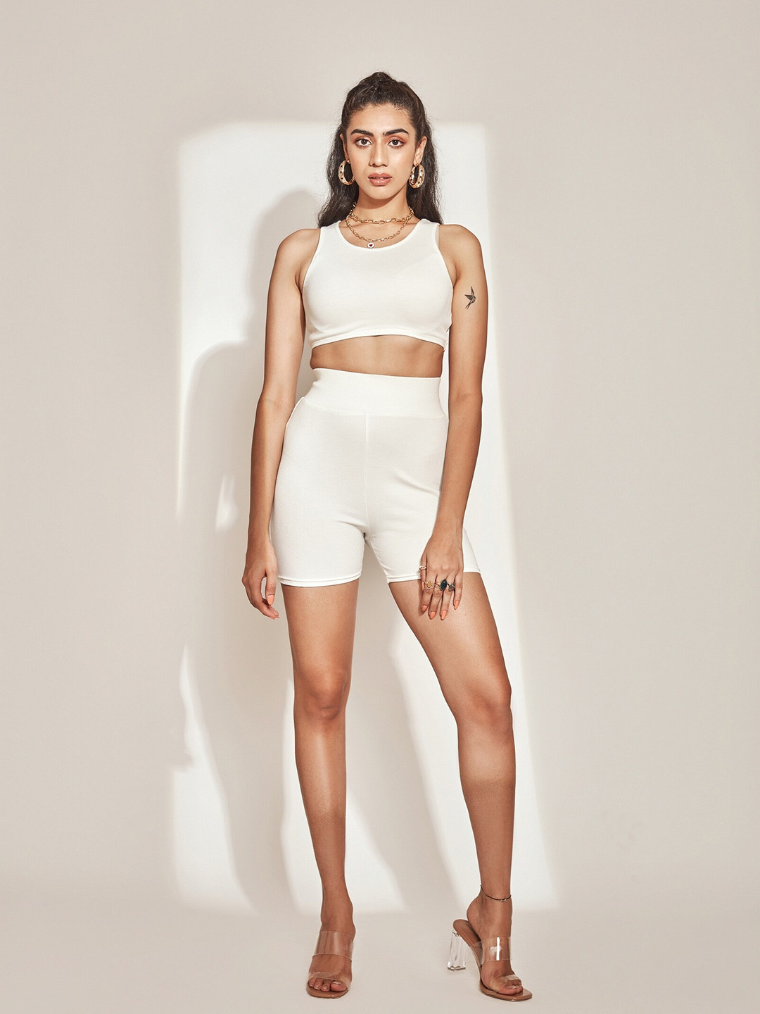THE CLOTHING FACTORY White Solid Top