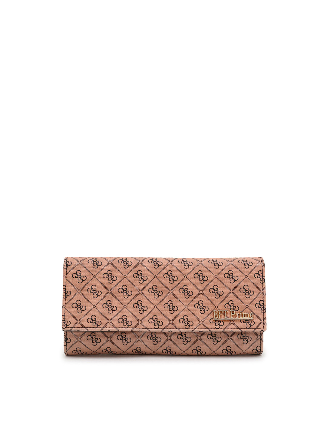 WOMEN MARKS Beige Checked Purse Clutch