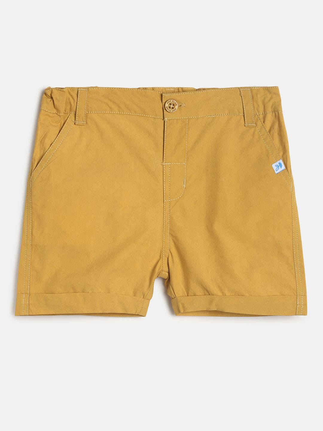 MINI KLUB Boys Yellow Pure Cotton Shorts
