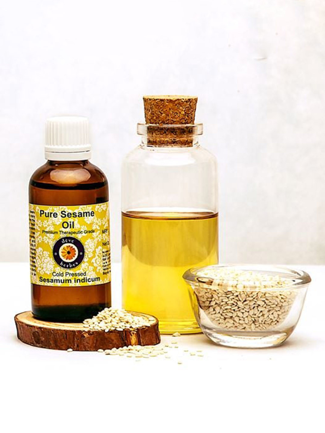 Deve Herbes Pure Sesame Cold Pressed Oil with Glass Dropper - 50ml